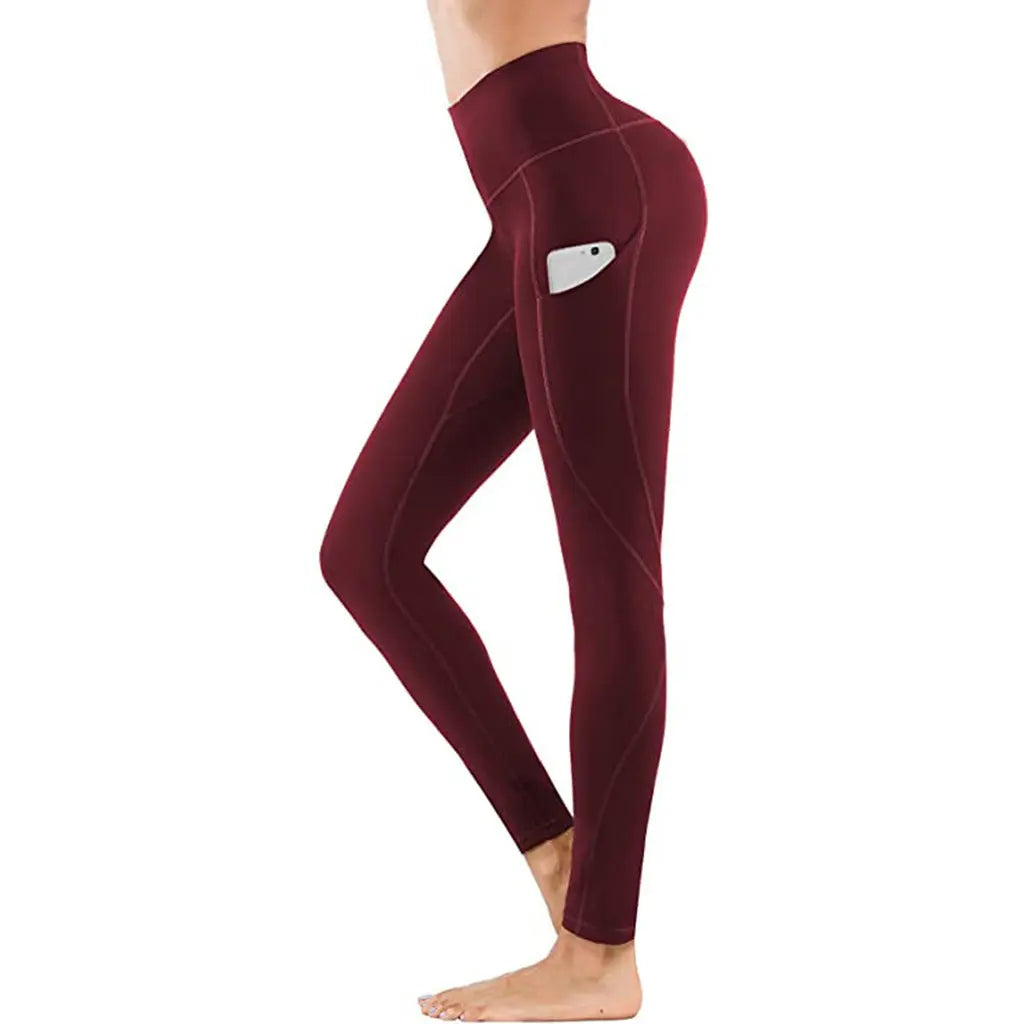 Women Running Fitness Solid Leggings Push Up High Waist Fashion Workout Slim Leggins Aura Heaven