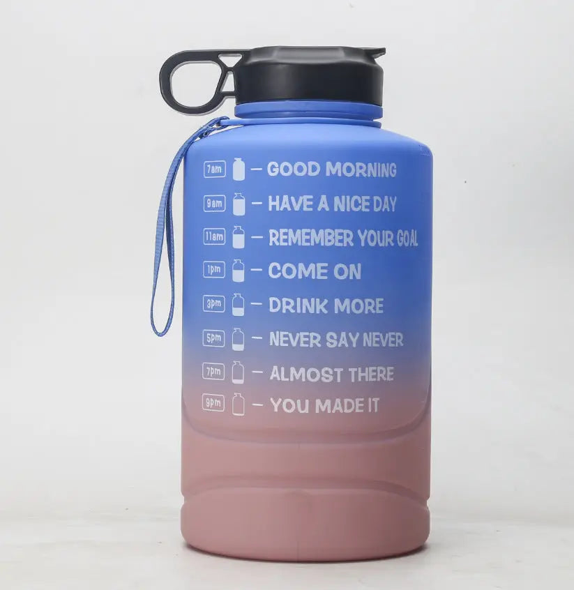 Creative Gradient 2.2L Large Capacity Sports Bottle Plastic Outdoor Gym Aura Heaven