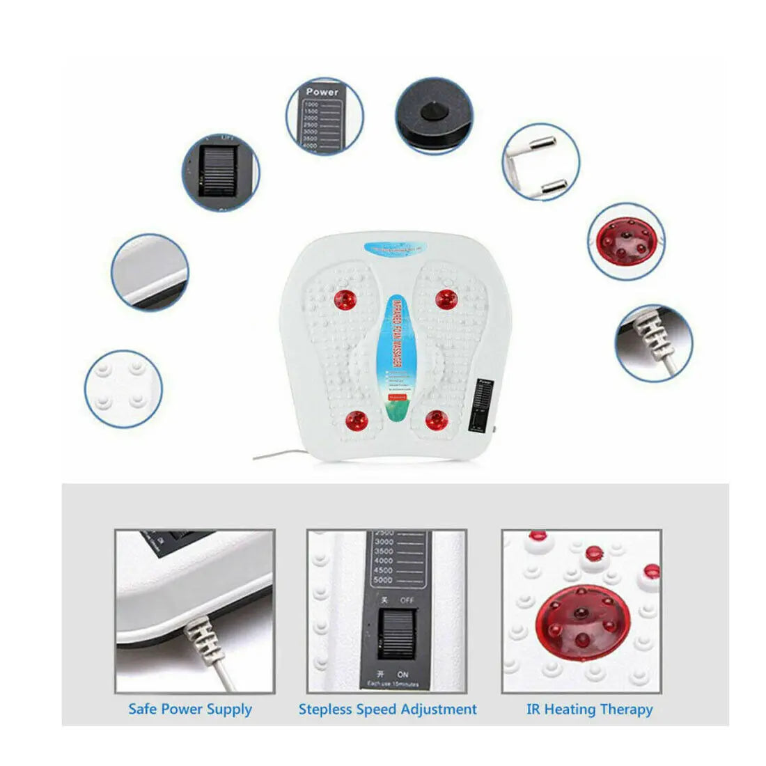 Foot Leg Vibration Blood Circulation Booster Feet Massager With Heated 9 Modes Aura Heaven