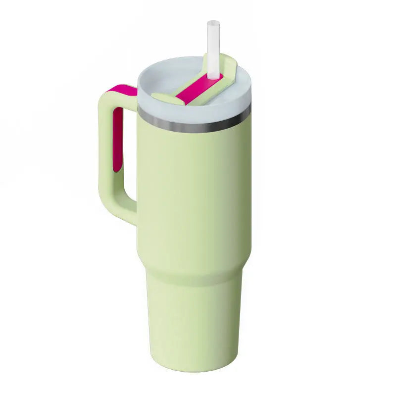40 Oz Tumbler With Handle Straw Insulated, Stainless Steel Spill Proof Vacuum Aura Heaven