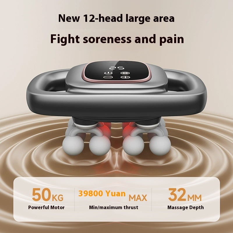 12-Head Massage Gun – side view | Aura Heaven