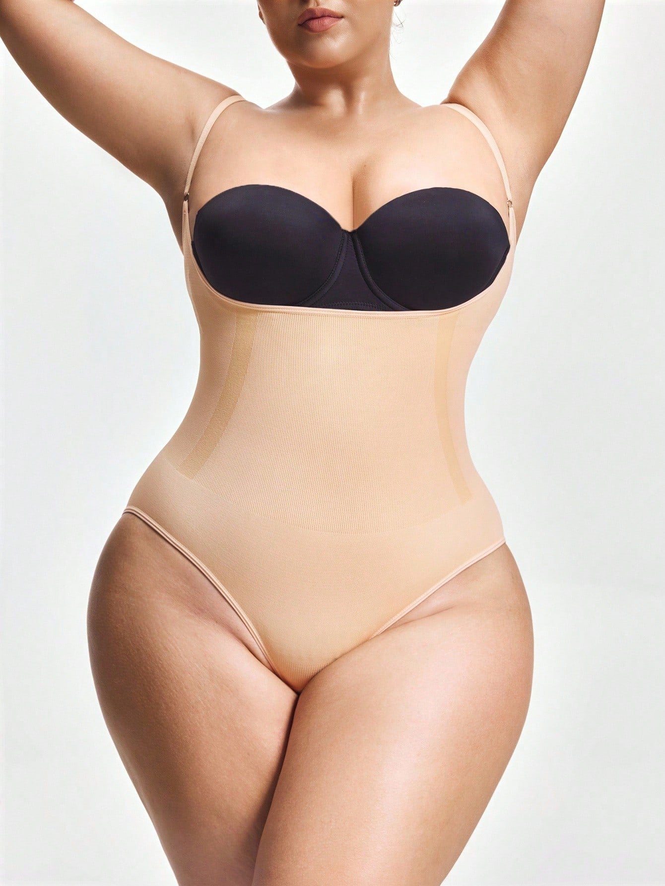 Open Bust Bodysuit & Butt Lifter – back view | Aura Heaven