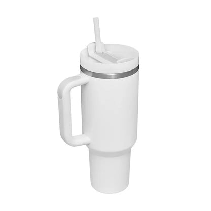 40 Oz Tumbler With Handle Straw Insulated, Stainless Steel Spill Proof Vacuum Aura Heaven