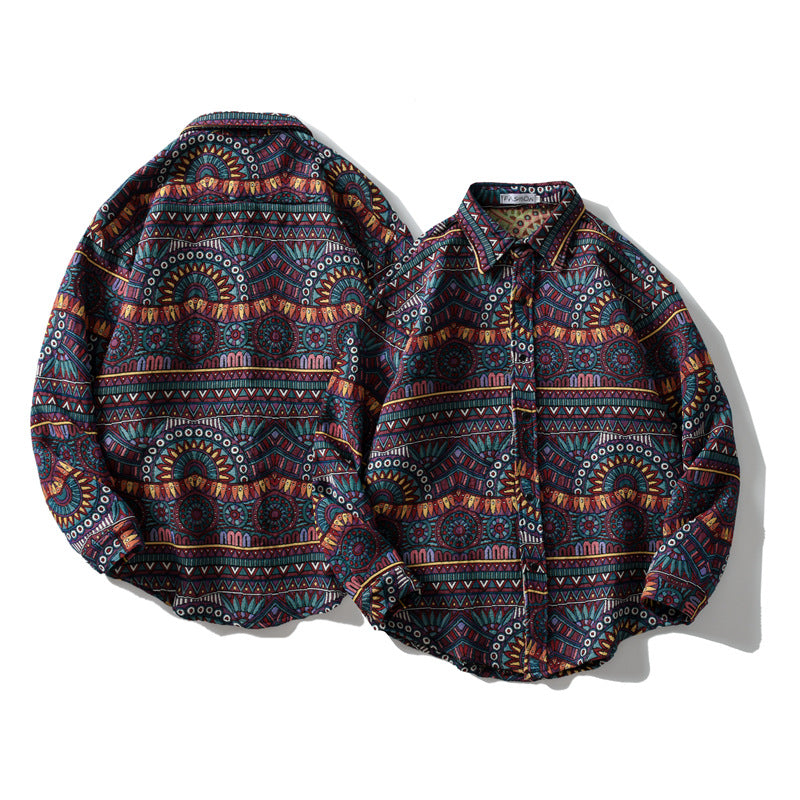 Retro Fashion Long Sleeve Plaid Shirt