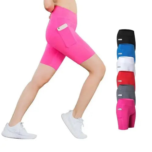 All Seasons Yoga Shorts Stretchable With Phone Pocket Aura Heaven