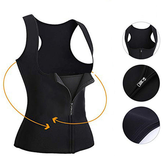 Fitness Sweat Shaping Vest – detail view | Aura Heaven