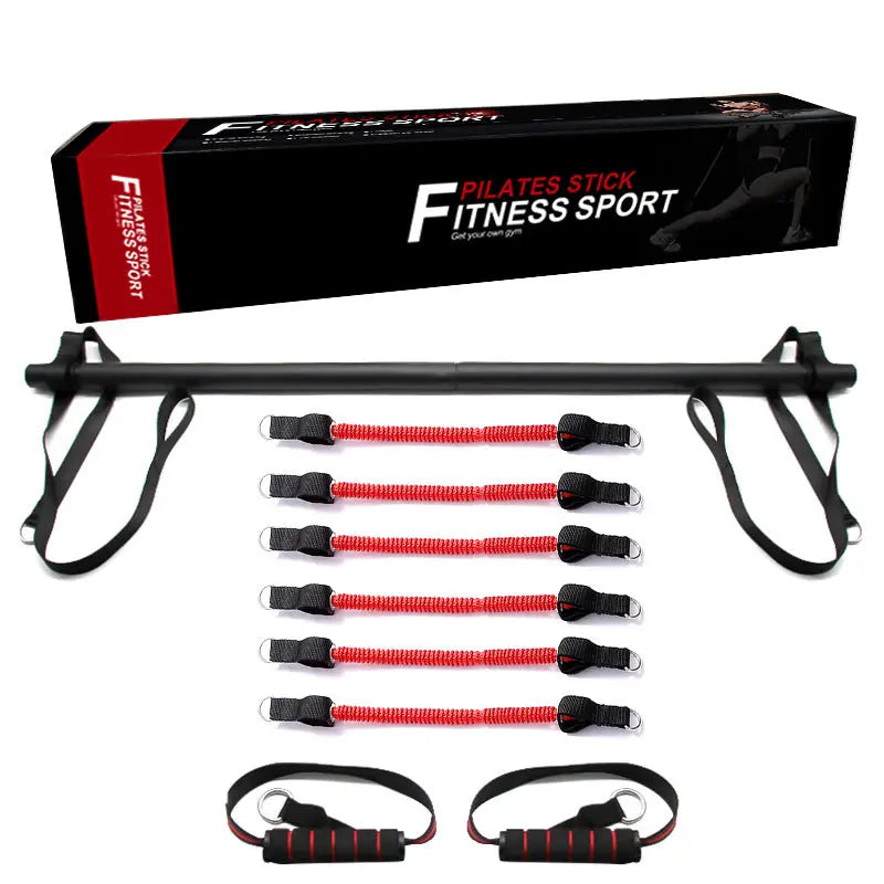 Pilates Bar Kit With Resistance Bands Portable Home Gym Workout Equipment Perfect Stretched Fusion Exercise Bar And Bands Aura Heaven