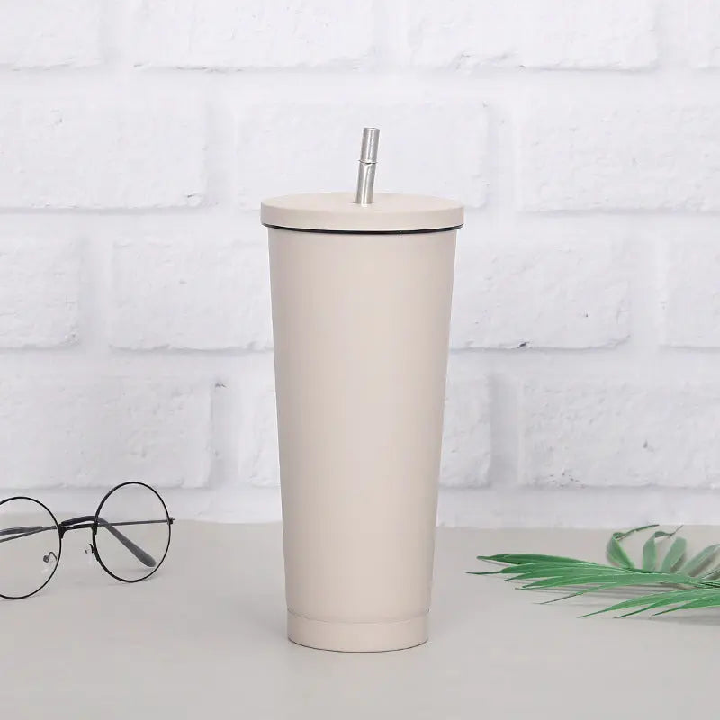 Creative Coffee Cup with Stainless Steel Straw Cup Insulation Cup Aura Heaven