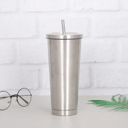 Creative Coffee Cup with Stainless Steel Straw Cup Insulation Cup Aura Heaven