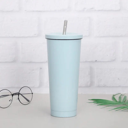 Creative Coffee Cup with Stainless Steel Straw Cup Insulation Cup Aura Heaven