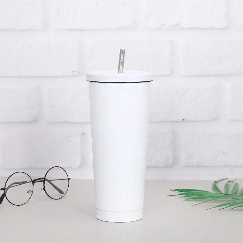 Creative Coffee Cup with Stainless Steel Straw Cup Insulation Cup Aura Heaven