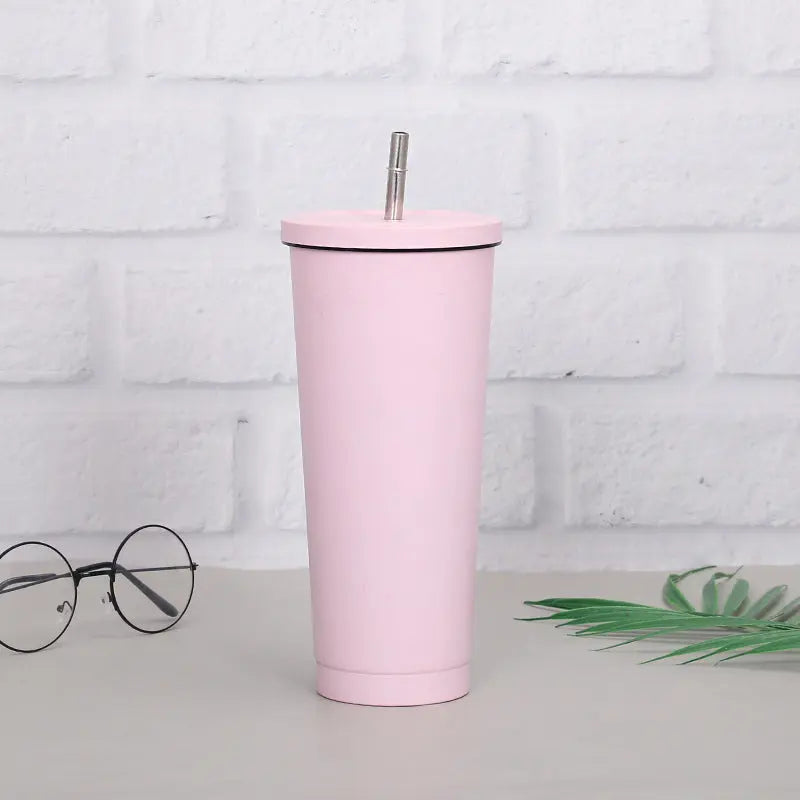 Creative Coffee Cup with Stainless Steel Straw Cup Insulation Cup Aura Heaven