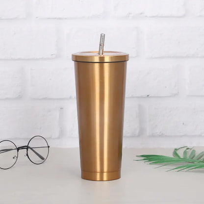 Creative Coffee Cup with Stainless Steel Straw Cup Insulation Cup Aura Heaven