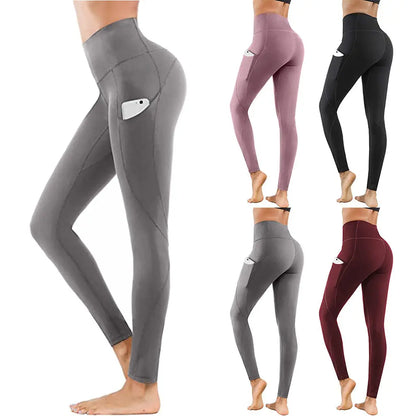 Women Running Fitness Solid Leggings Push Up High Waist Fashion Workout Slim Leggins Aura Heaven
