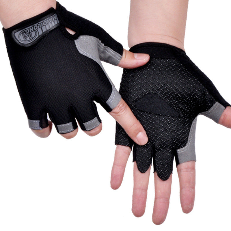 Cycling Half-Finger Gloves – lifestyle shot | Aura Heaven