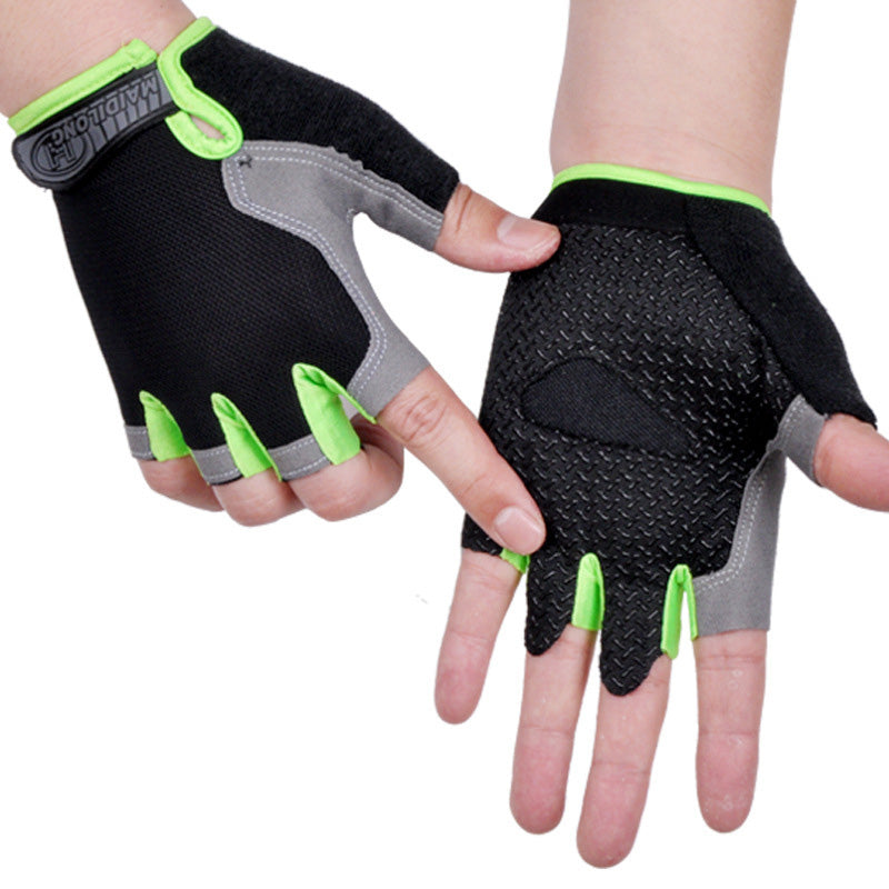 Cycling Half-Finger Gloves – back view | Aura Heaven