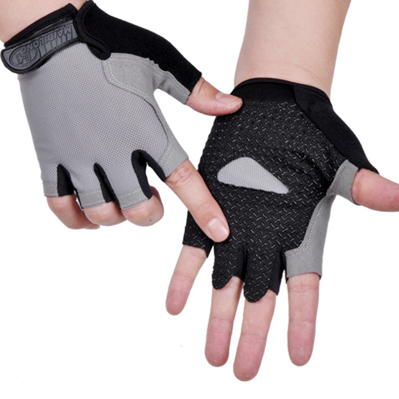 Cycling Half-Finger Gloves – detail view | Aura Heaven