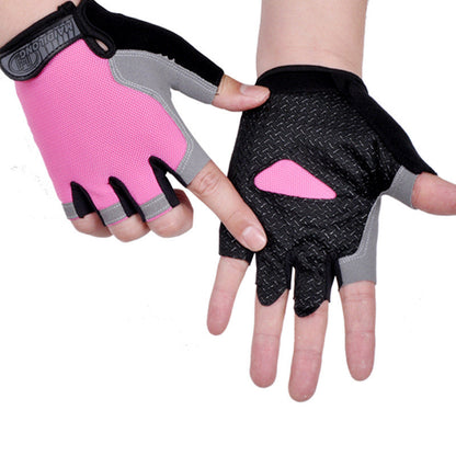 Cycling Half-Finger Gloves – front view | Aura Heaven