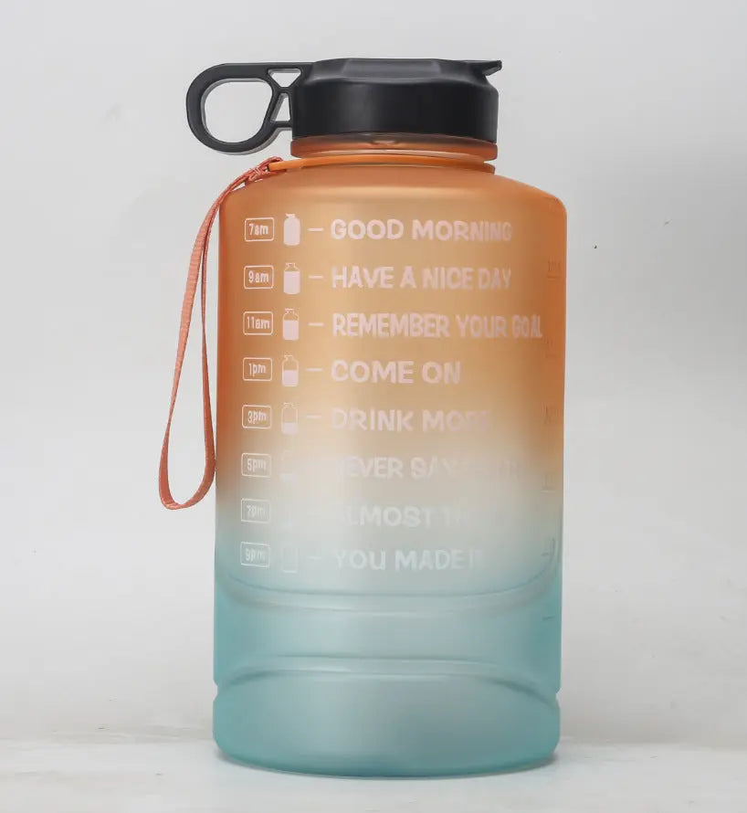 Creative Gradient 2.2L Large Capacity Sports Bottle Plastic Outdoor Gym Aura Heaven