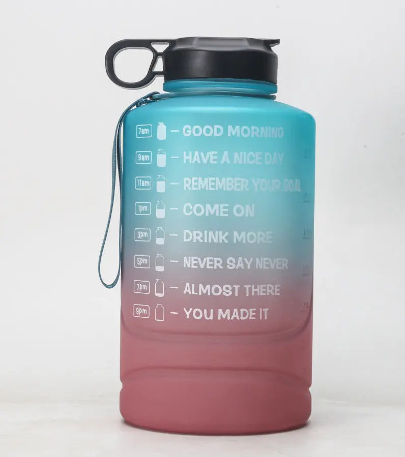 Creative Gradient 2.2L Large Capacity Sports Bottle Plastic Outdoor Gym Aura Heaven