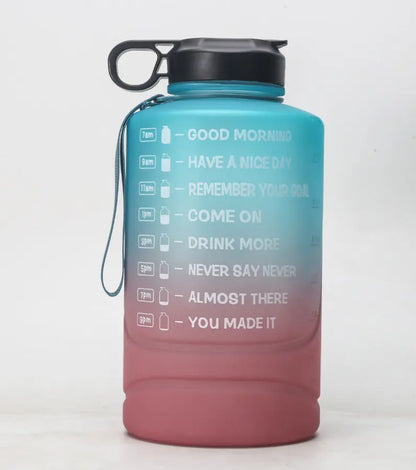 Creative Gradient 2.2L Large Capacity Sports Bottle Plastic Outdoor Gym Aura Heaven