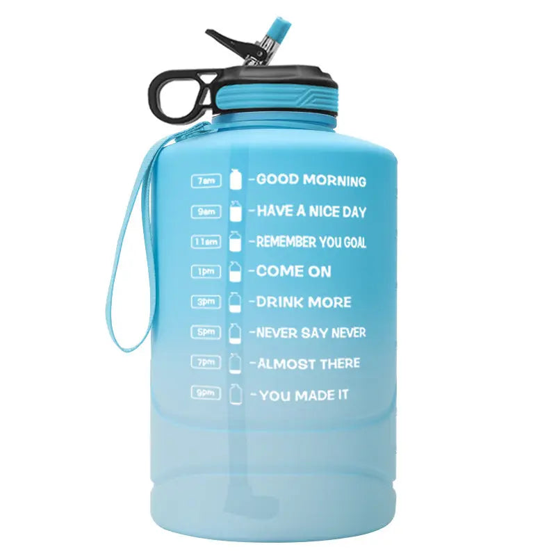 Creative Gradient 2.2L Large Capacity Sports Bottle Plastic Outdoor Gym Aura Heaven