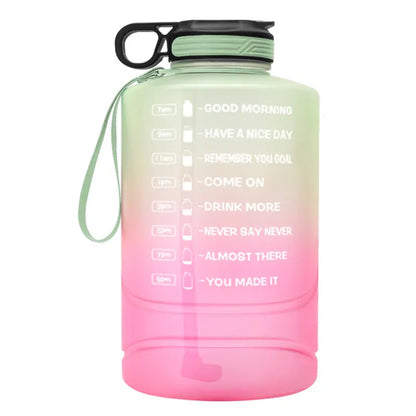 Creative Gradient 2.2L Large Capacity Sports Bottle Plastic Outdoor Gym Aura Heaven