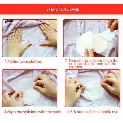 Underarm Anti-Sweat Patches – side view | Aura Heaven