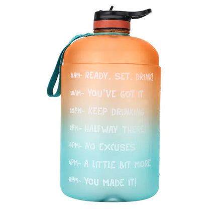QuiFit Gallon Water Bottle with Straw Clear Plastic Drinking Bottles Aura Heaven