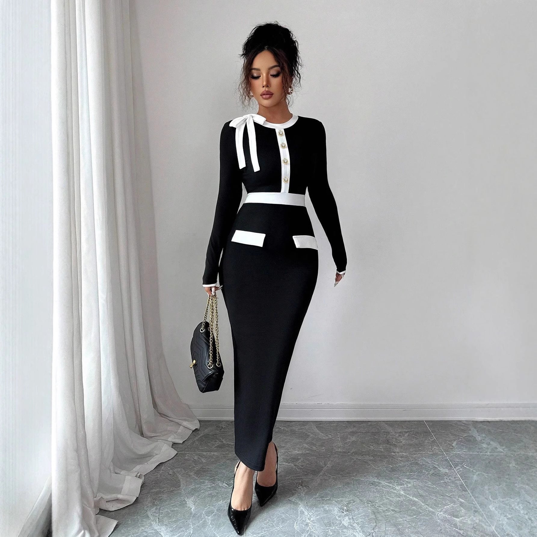 Black And White Women Dress