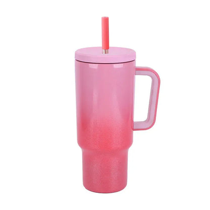 40oz Gradient Color Cup Stainless Steel Rainbow Paint Aura Heaven