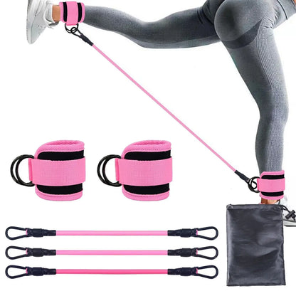 Ankle Strap Resistance Bands Hip Leg Strength Pull Rope Fitness Elastic Training Home Yoga Pilate Crossfit Workout Gym Equipment Aura Heaven