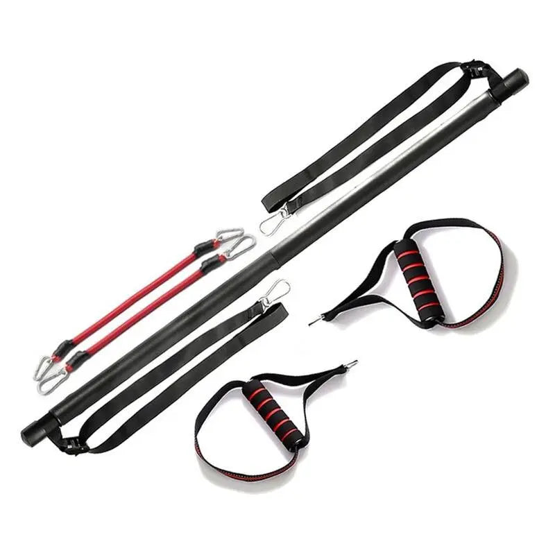 Pilates Bar Kit With Resistance Bands Portable Home Gym Workout Equipment Perfect Stretched Fusion Exercise Bar And Bands Aura Heaven
