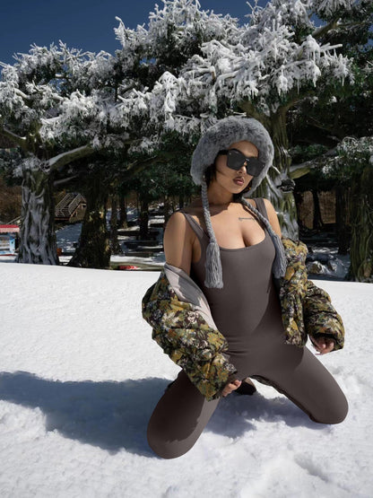 Women's Suspender Tank Top Tights Jade Lemon