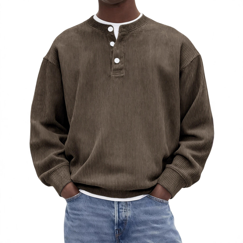 Casual And Stylish Corduroy Ribbed Pullover