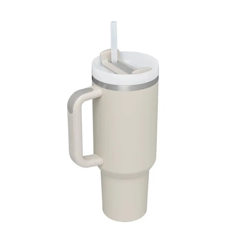 40 Oz Tumbler With Handle Straw Insulated, Stainless Steel Spill Proof Vacuum Aura Heaven
