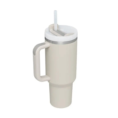 40 Oz Tumbler With Handle Straw Insulated, Stainless Steel Spill Proof Vacuum Aura Heaven