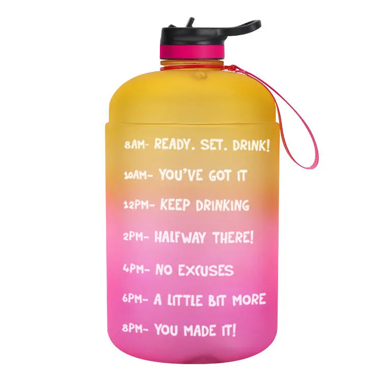 QuiFit Gallon Water Bottle with Straw Clear Plastic Drinking Bottles Aura Heaven
