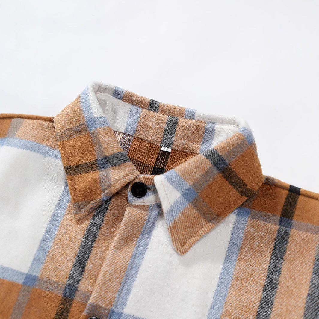 Casual Flannel Plaid Jacket