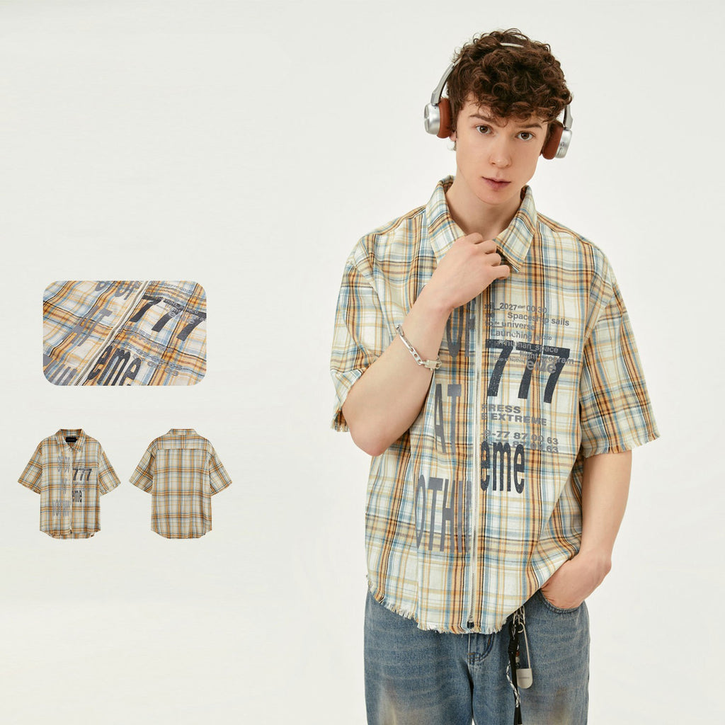 Short Sleeve Plaid Shirt