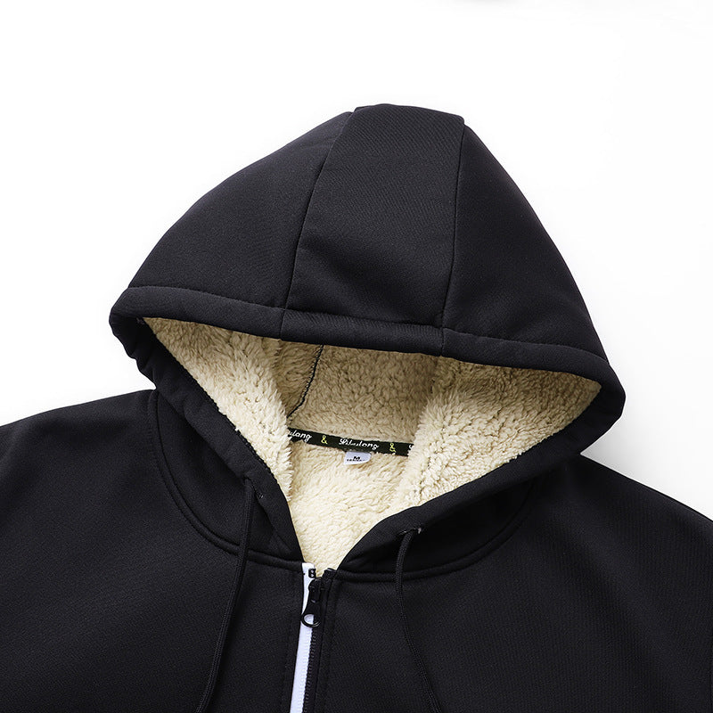 Fleece-Quilted Set With Hoodie And Fleece-Lined Jacket For Men