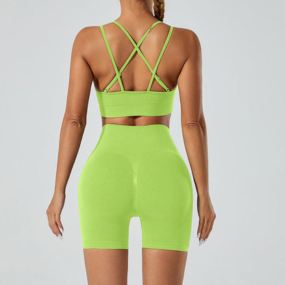 Seamless Push Up Sports Bra High Waist Hip Lift Yoga Pants Suit Aura Heaven