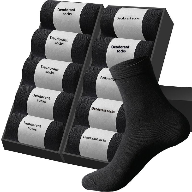 Men's Breathable Sweat-absorbing And Deodorant Mid-calf Socks