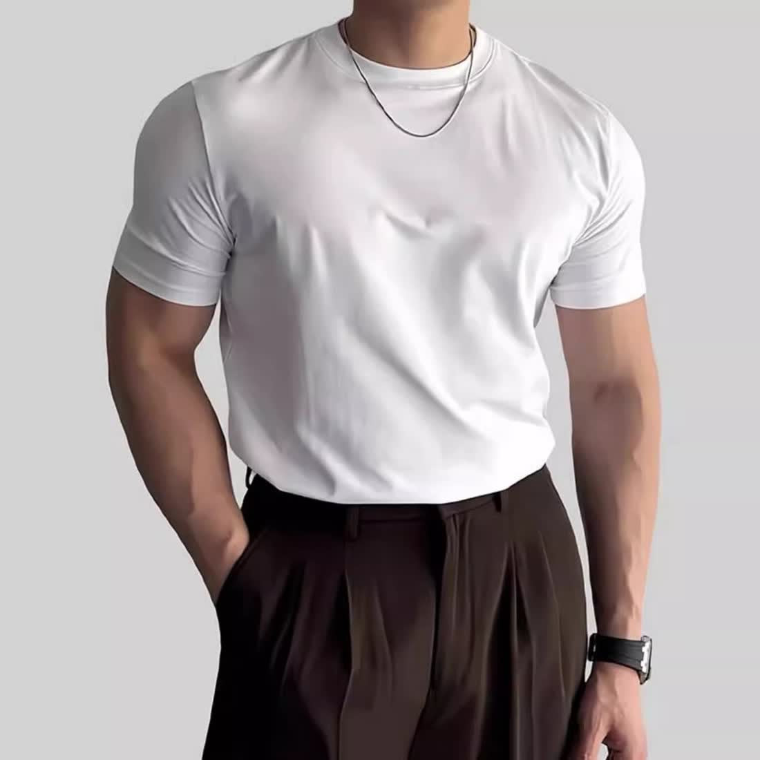 Sports Fitness Clothes Closed Short-sleeved