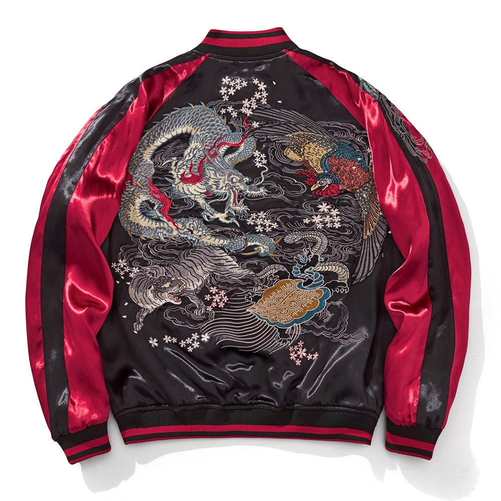 Loose Fit Polyester Embroidered Chinese Style Jacket