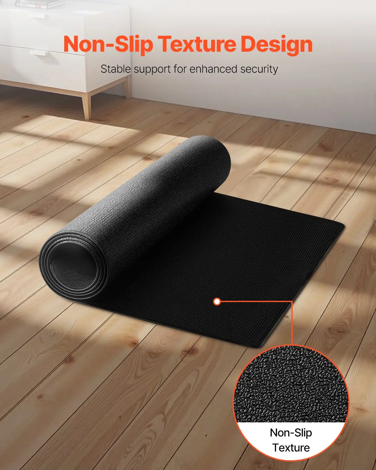 Treadmill Mat For Carpet Floor, 23.62'- 51.18' - 0.16' Exercise Equipment Mat For Elliptical And Walking Pad, High Density PVC Floor Protector, Waterproof And Non-slip For Home Gym Aura Heaven