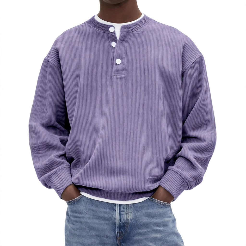 Casual And Stylish Corduroy Ribbed Pullover