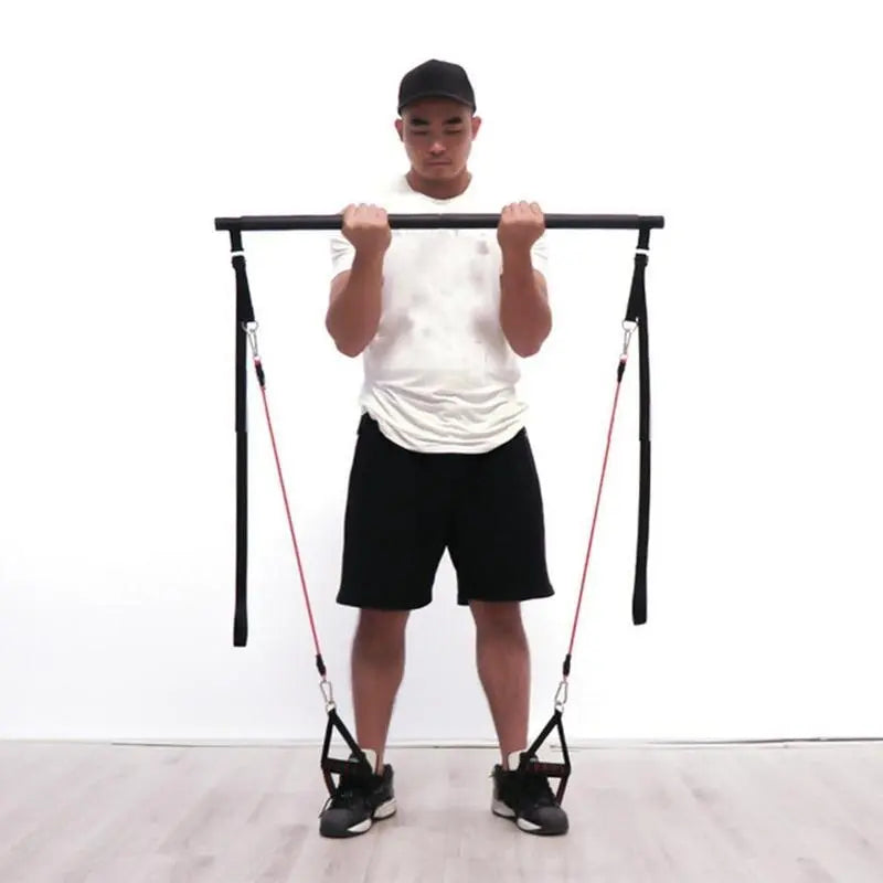 Pilates Bar Kit With Resistance Bands Portable Home Gym Workout Equipment Perfect Stretched Fusion Exercise Bar And Bands Aura Heaven