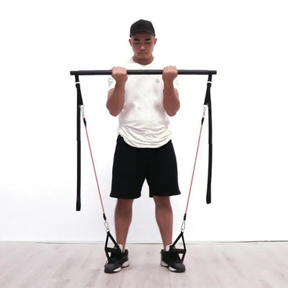 Pilates Bar Kit With Resistance Bands Portable Home Gym Workout Equipment Perfect Stretched Fusion Exercise Bar And Bands Aura Heaven