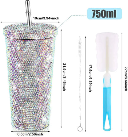 Diamond Inlaid Insulation Cup Pasted With Diamond Drink Aura Heaven
